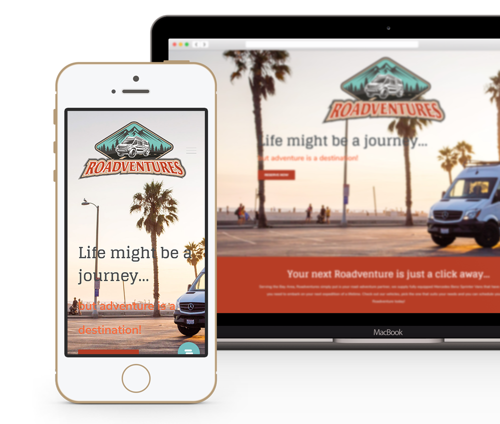 Roadventures Web Design Desktop and Mobile